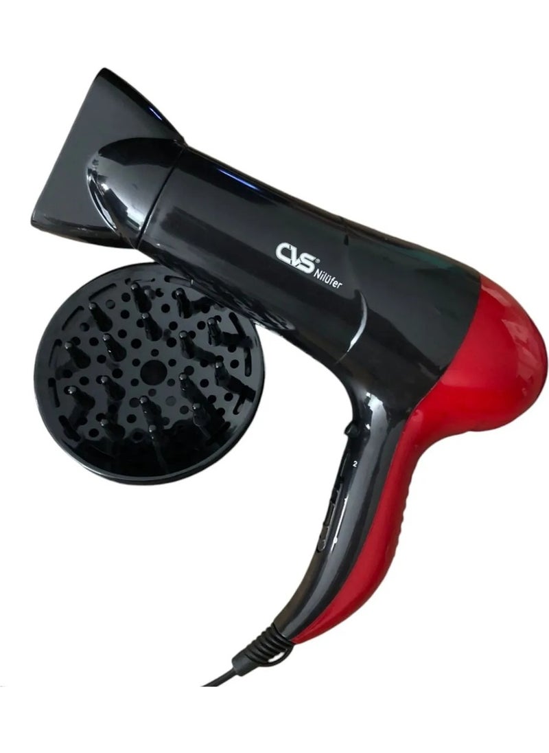 cvs Dn 7011 Nilüfer Red-Black Hair Dryer  - Image 1