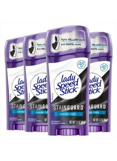 Lady Speed Stick Stainguard Antiperspirant Deodorant, Powder Fresh, 2.3 oz, 4 Pack  - Image 1