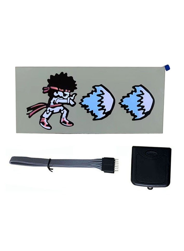 Cartoon Boxer LED Car Light Sticker – Waterproof Luminous Car Sticker for Windows, Rear and Exterior - Image 2