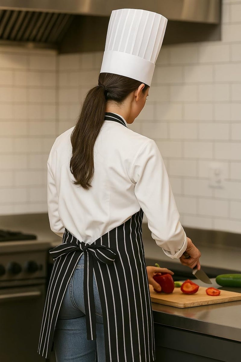 CRAZYWEAVES 100% cotton apron cooking kitchen apron for women and men chef apron - Image 3
