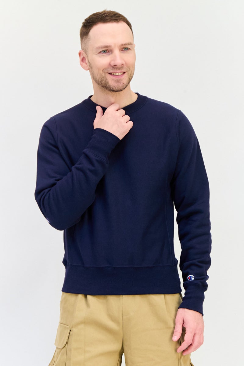 Champion Men Sportswear Fit Long Sleeve Outdoor Sweatshirts, Navy - Image 1