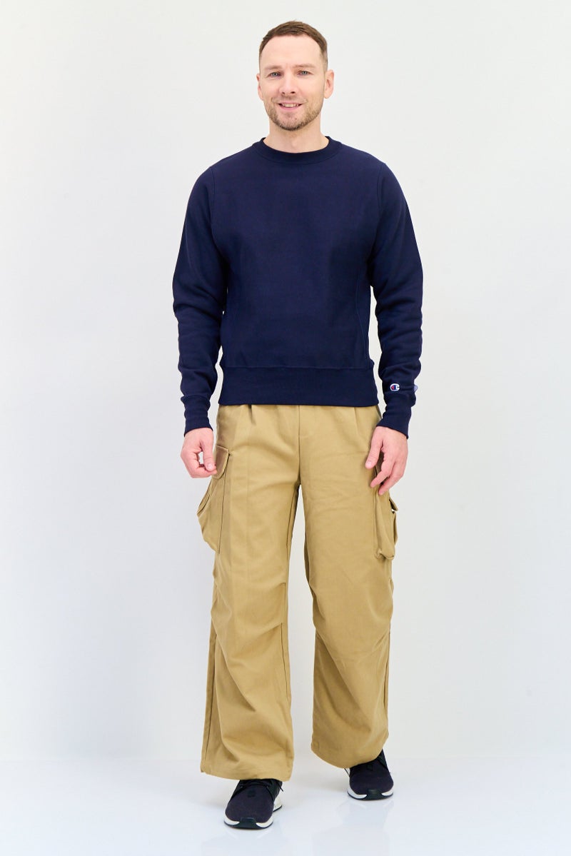 Champion Men Sportswear Fit Long Sleeve Outdoor Sweatshirts, Navy - Image 4