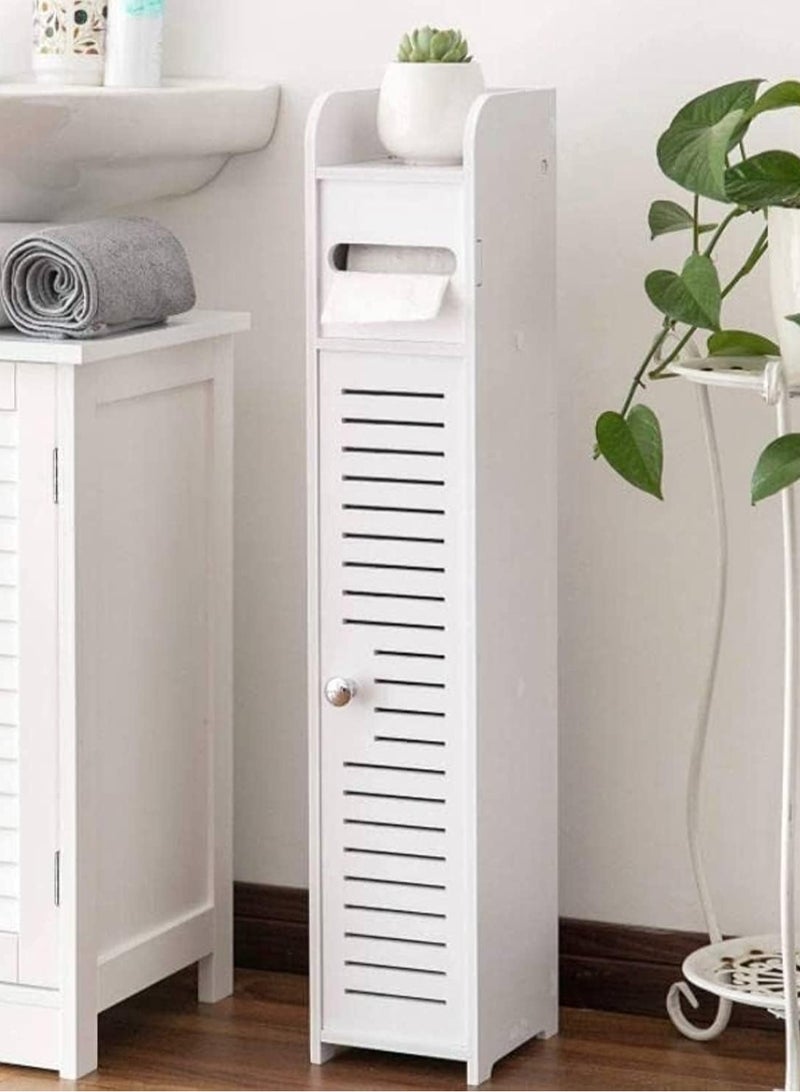 TPGP Bathroom Storage Floor Cabinet / A Small Bathroom Cabinet for Storing Toilet Paper and Any Other Supplies, Waterproof and Easy to Move - Image 1