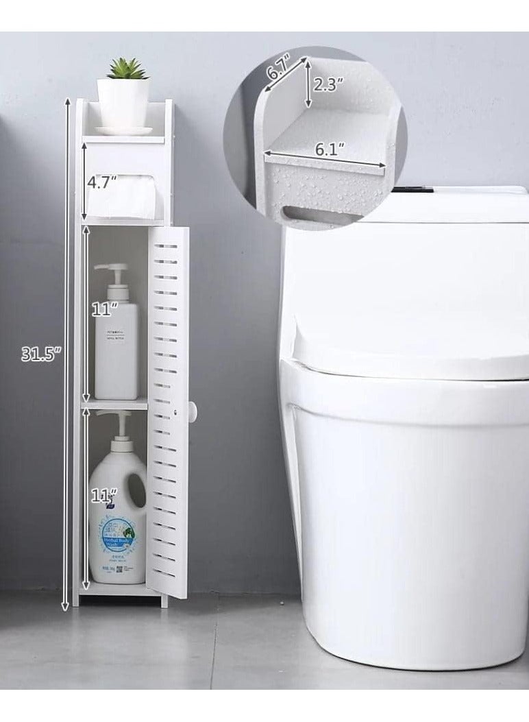 TPGP Bathroom Storage Floor Cabinet / A Small Bathroom Cabinet for Storing Toilet Paper and Any Other Supplies, Waterproof and Easy to Move - Image 2