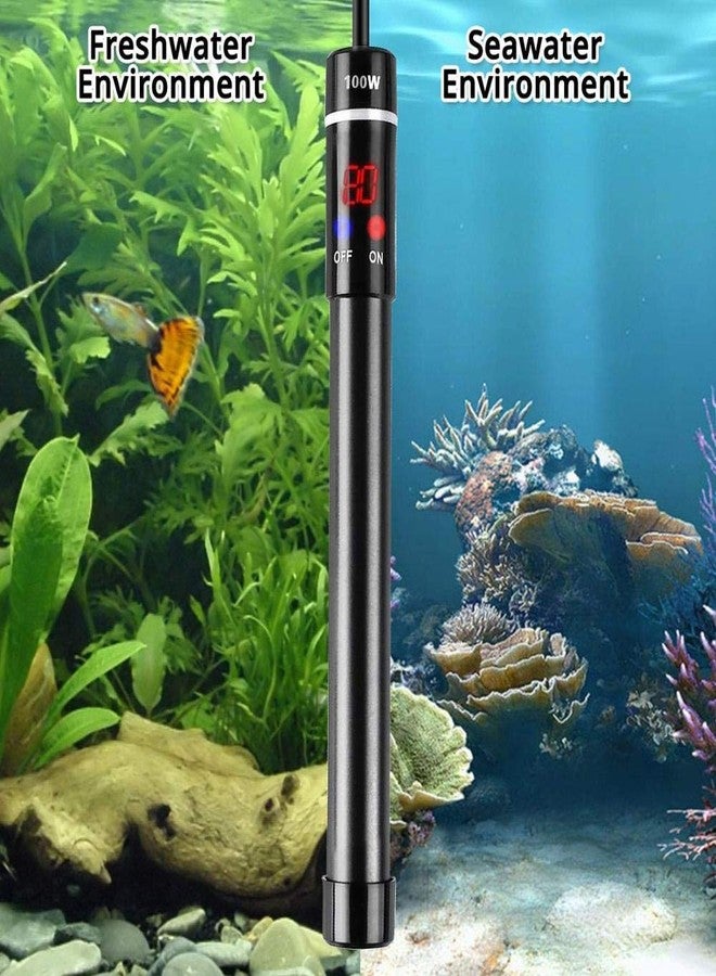 MQ Titanium Alloy 200W Aquarium Heater for Salt and Fresh Water, Digital LED Display Submersible Heater with External Thermostat Controller, for Fish Tank 25-40Gallon - Image 2