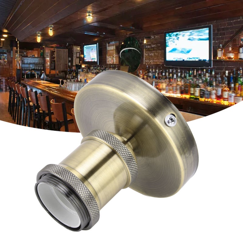 Vintage E26 E27 Lamp Socket Ceiling Lamp Holder with Accessories for Kitchen Bedroom Living Room 100‑240VSilver - Image 2