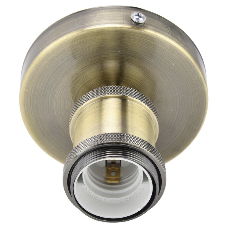 Vintage E26 E27 Lamp Socket Ceiling Lamp Holder with Accessories for Kitchen Bedroom Living Room 100‑240VSilver - Image 5