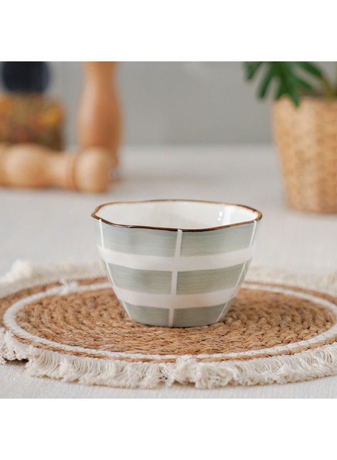 DANUBE HOME Akesha Bowl Fine Porcelain Elegant Tableware Versatile Bowl High Quality Dinnerware For Home Kitchen & Dining Room L12.7xW12.7xH7.8cm Blue  - Image 1