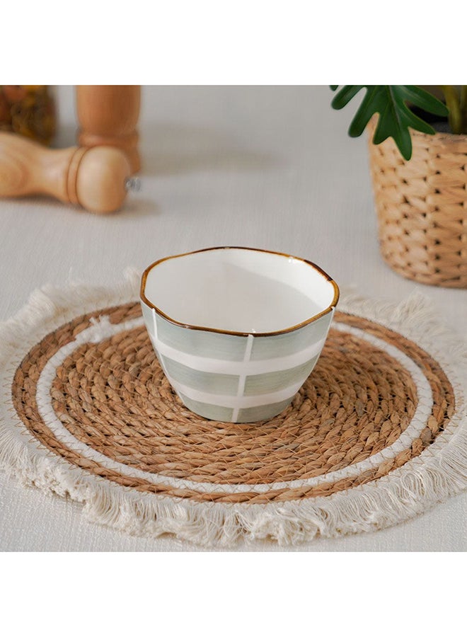 DANUBE HOME Akesha Bowl Fine Porcelain Elegant Tableware Versatile Bowl High Quality Dinnerware For Home Kitchen & Dining Room L12.7xW12.7xH7.8cm Blue  - Image 2