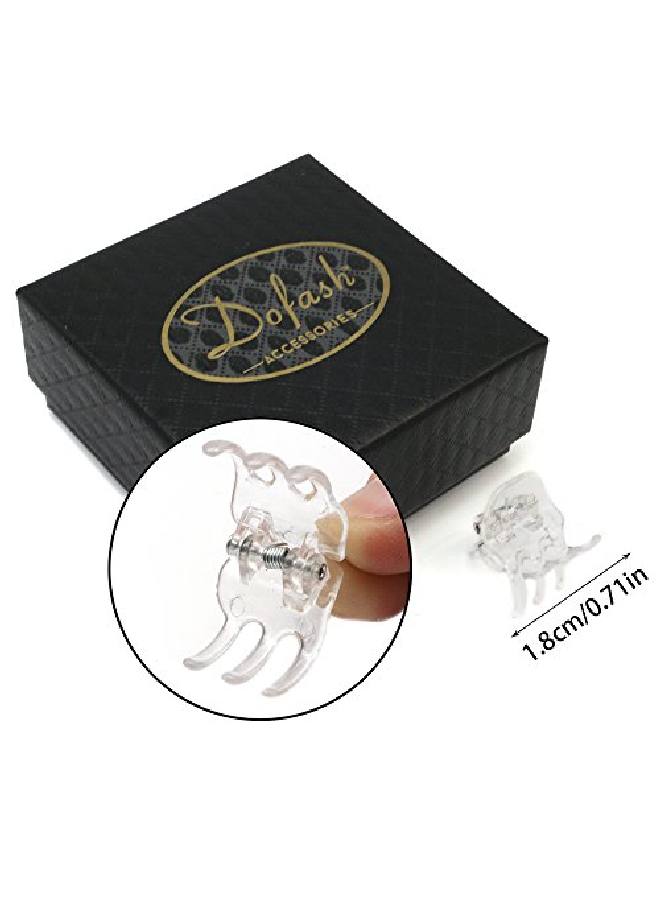 Dofash 12 قطعة (شفاف) مشابك شعر صغيرة مصنوعة من البلاستيك 1.8 سم إكسسوارات شعر للفتيات - Image 4