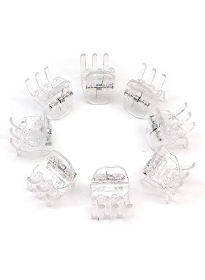 Dofash 12 قطعة (شفاف) مشابك شعر صغيرة مصنوعة من البلاستيك 1.8 سم إكسسوارات شعر للفتيات - Image 3