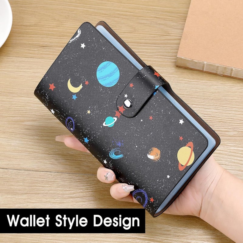 Romozi RFID Credit Card Holder, Leather Business Card Organizer with 96 Card Slots, Credit Card Case for Managing Your Different Cards and Important Documents to Prevent Loss or Damage (Starry Sky) - Image 2