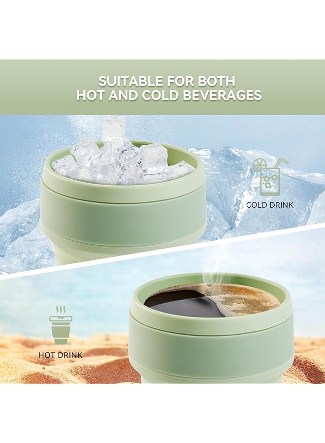 Oasisgalore 12oz Collapsible Cup for Traveling Leak Proof Silicone Folding Travel Coffee Mug for Camping & Hiking  - Image 3