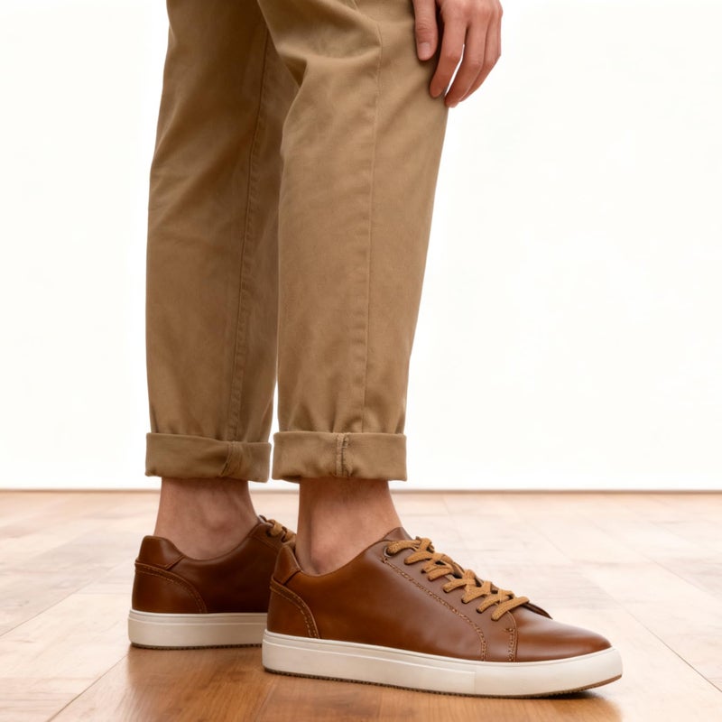Jousen Men's Fashion Sneakers Casual Shoes for Men Dress Sneaker Classic Stylish(AMY5126A tan 10.5) - Image 5