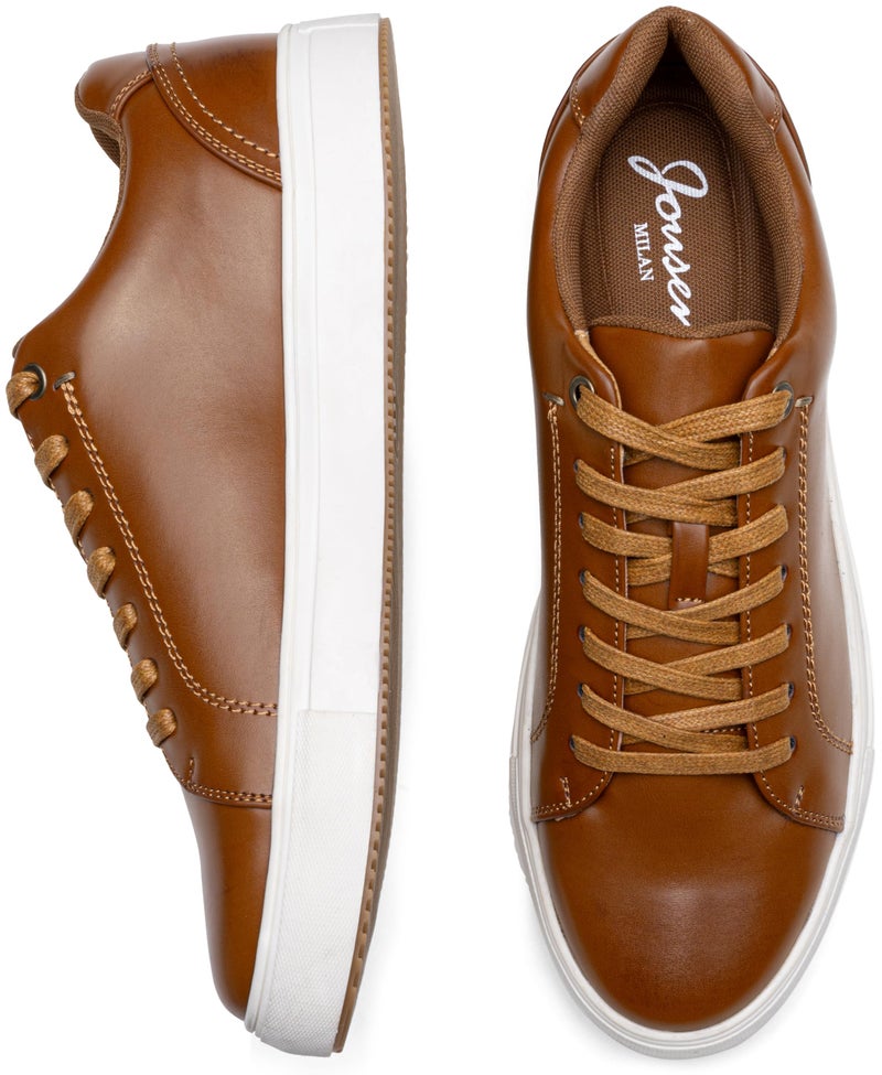 Jousen Men's Fashion Sneakers Casual Shoes for Men Dress Sneaker Classic Stylish(AMY5126A tan 10.5) - Image 4