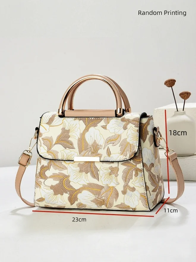 Take Two  All Over Print Dual Handle Handbag with Adjustable Strap for Women | Best Price UAE
