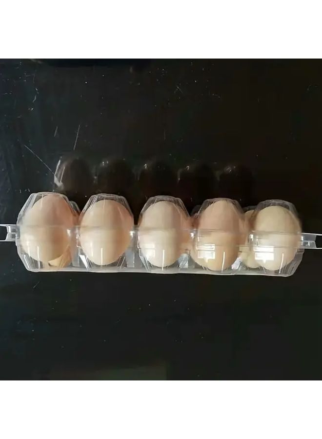 Transparent Plastic Egg Trays 10 Holes 5pcs Thickened Anti Collision Food Gift Wrapping - Image 1