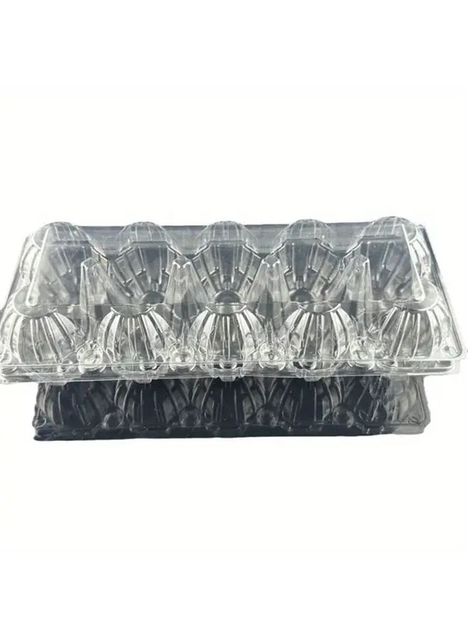 Transparent Plastic Egg Trays 10 Holes 5pcs Thickened Anti Collision Food Gift Wrapping - Image 5