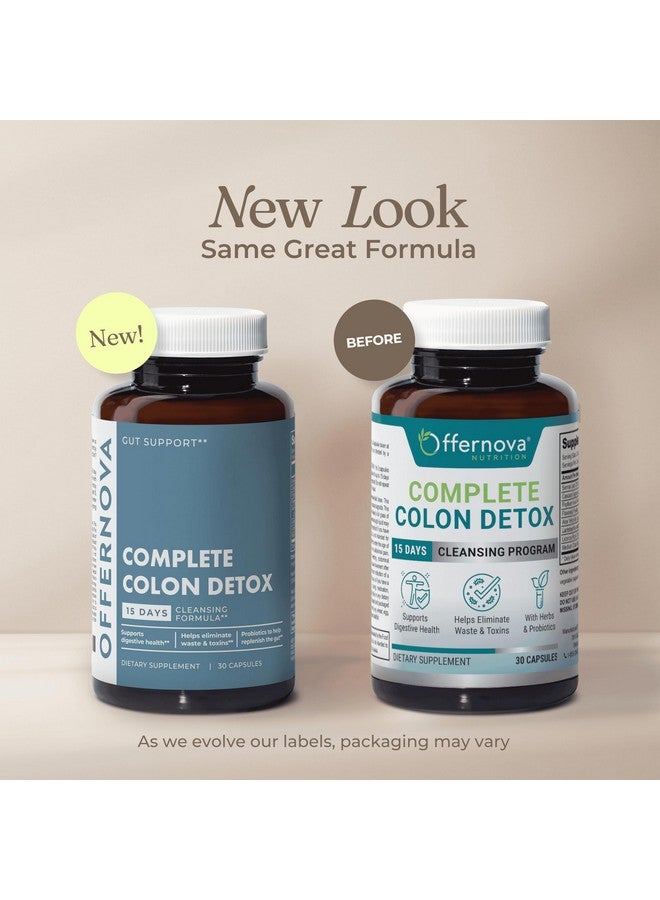 Offernova Complete Colon Detox 15 Days 30 Capsules, All Natural Colon Cleanser for Bloating and Constipation Relief for Women & Men, Advanced Gut Cleanse Detox - Image 2