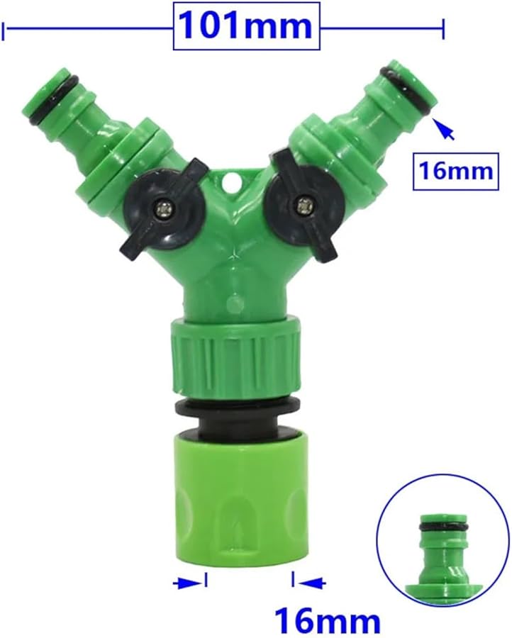 مقسم خرطوم الحديقة Y، مقسم مياه الصنبور ثنائي الاتجاه، مفاصل تحويل قابلة للتعديل بألوان J - Image 4