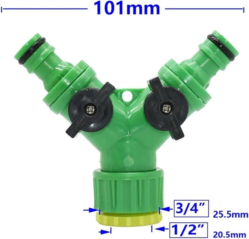 مقسم خرطوم الحديقة Y، مقسم مياه الصنبور ثنائي الاتجاه، مفاصل تحويل قابلة للتعديل بألوان J - Image 3