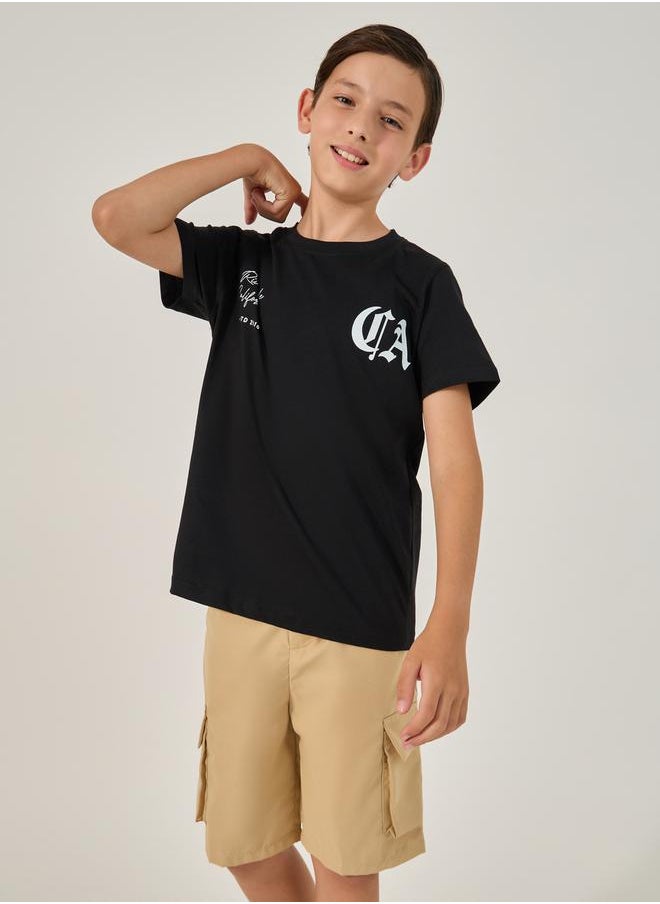 Styli Graphic Print Round Neck T-Shirt  - Image 2