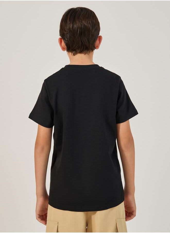 Styli Graphic Print Round Neck T-Shirt  - Image 5