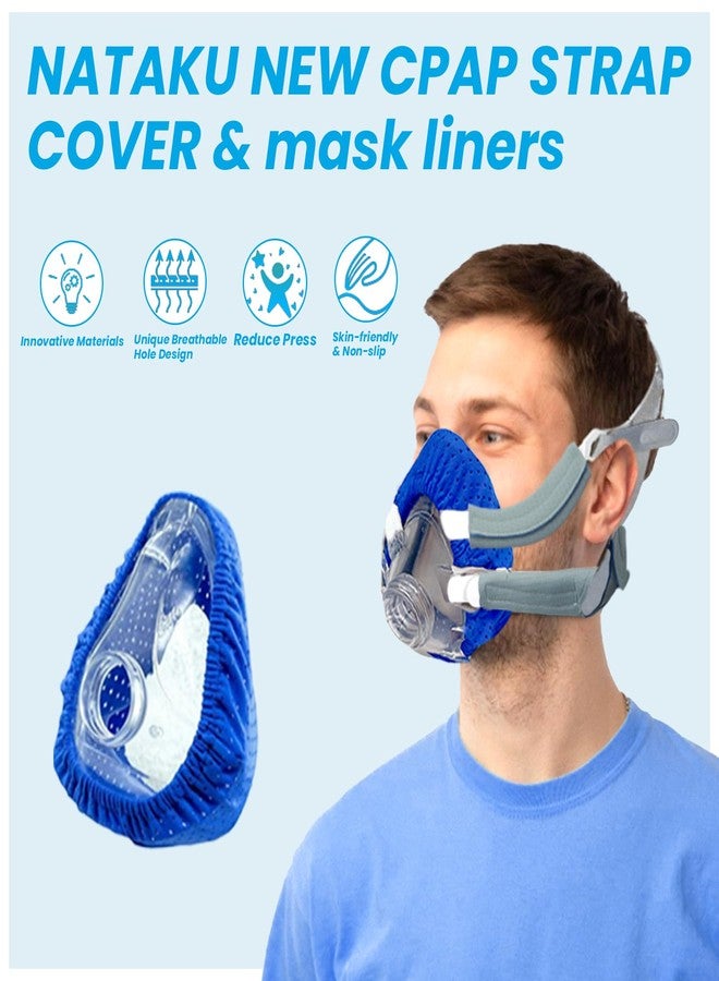 Nataku CPAP'Mask Liners/Strap Covers Kit -Compatible with AirFit F20 & AirTouch F20 Reduce Air Leakage and Soft Strap Cushions for Headgear Strap Reduce Red Mark, NOT for Mirage Quattro,Nasal - Image 3
