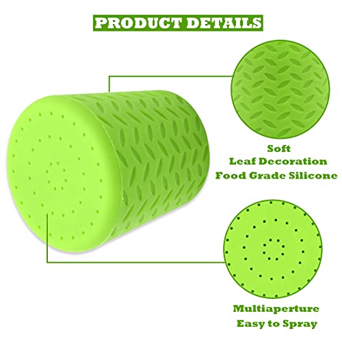 Bongpuda Silicone Dogs Shower Sprayer Head Attachment - Pet Shower Cap Sprinkler | Portable Outdoor Shower Heads for Camping, Hiking, Beach - Fits Most Plastic Mineral Water Bottle, 1 Pack Green - Image 2