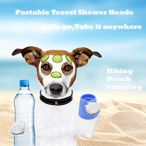 Bongpuda Silicone Dogs Shower Sprayer Head Attachment - Pet Shower Cap Sprinkler | Portable Outdoor Shower Heads for Camping, Hiking, Beach - Fits Most Plastic Mineral Water Bottle, 1 Pack Green - Image 5