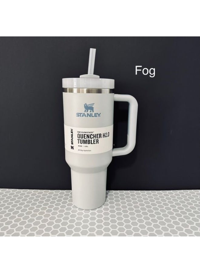 ستانلي كوب ستانلي كوينشر H2.0 فلو ستيت، مصنوع من الفولاذ المقاوم للصدأ، معزول بالتفريغ، مع غطاء وماصة، مناسب للماء والشاي المثلج والقهوة (لون أوركيد ناعم غير لامع، 40 أونصة) - Image 4