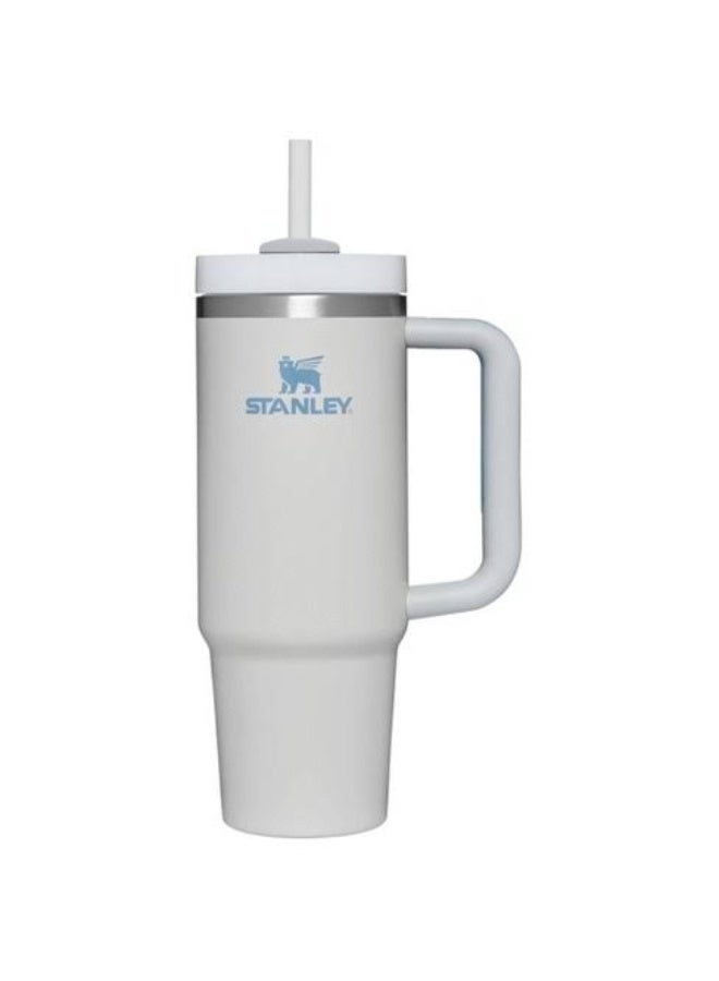 ستانلي كوب ستانلي كوينشر H2.0 فلو ستيت، مصنوع من الفولاذ المقاوم للصدأ، معزول بالتفريغ، مع غطاء وماصة، مناسب للماء والشاي المثلج والقهوة (لون أوركيد ناعم غير لامع، 40 أونصة) - Image 1