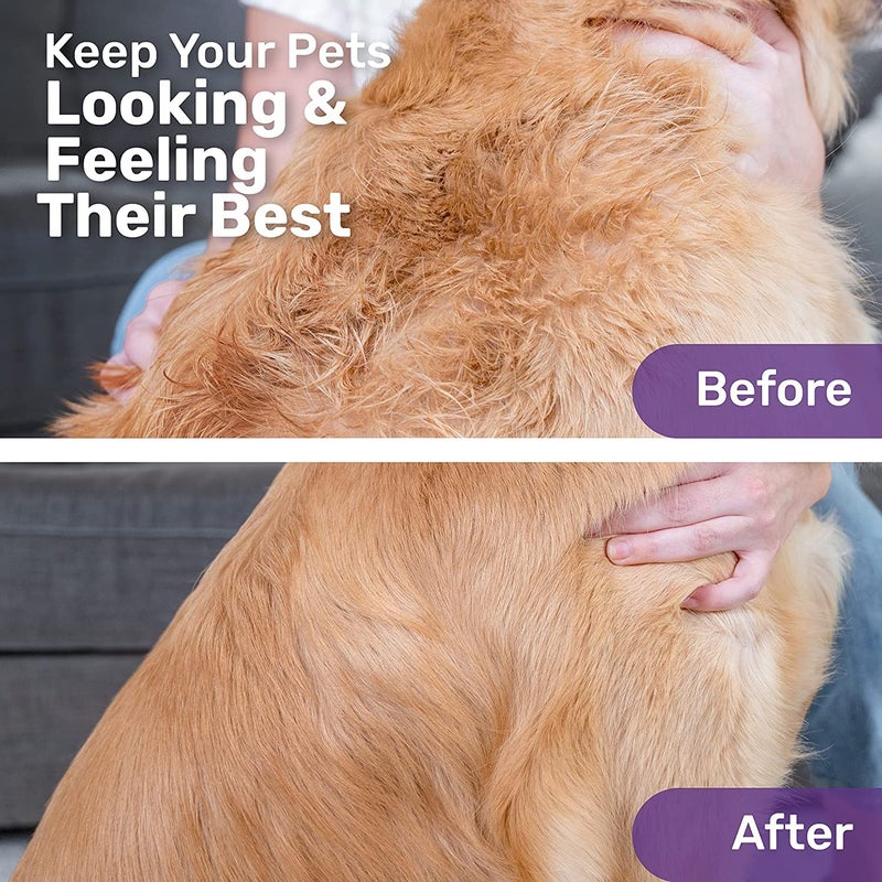 Hertzko Grooming Dematting Comb for Pets - Removes Mats and Tangles - Ideal Dematting Comb for Dogs and Cats - Grooming Tool for All Fur Types - Easy to Use and Clean - Stainless Steel - Image 3