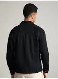 بيونغ Black Solid Multipocket Shacket