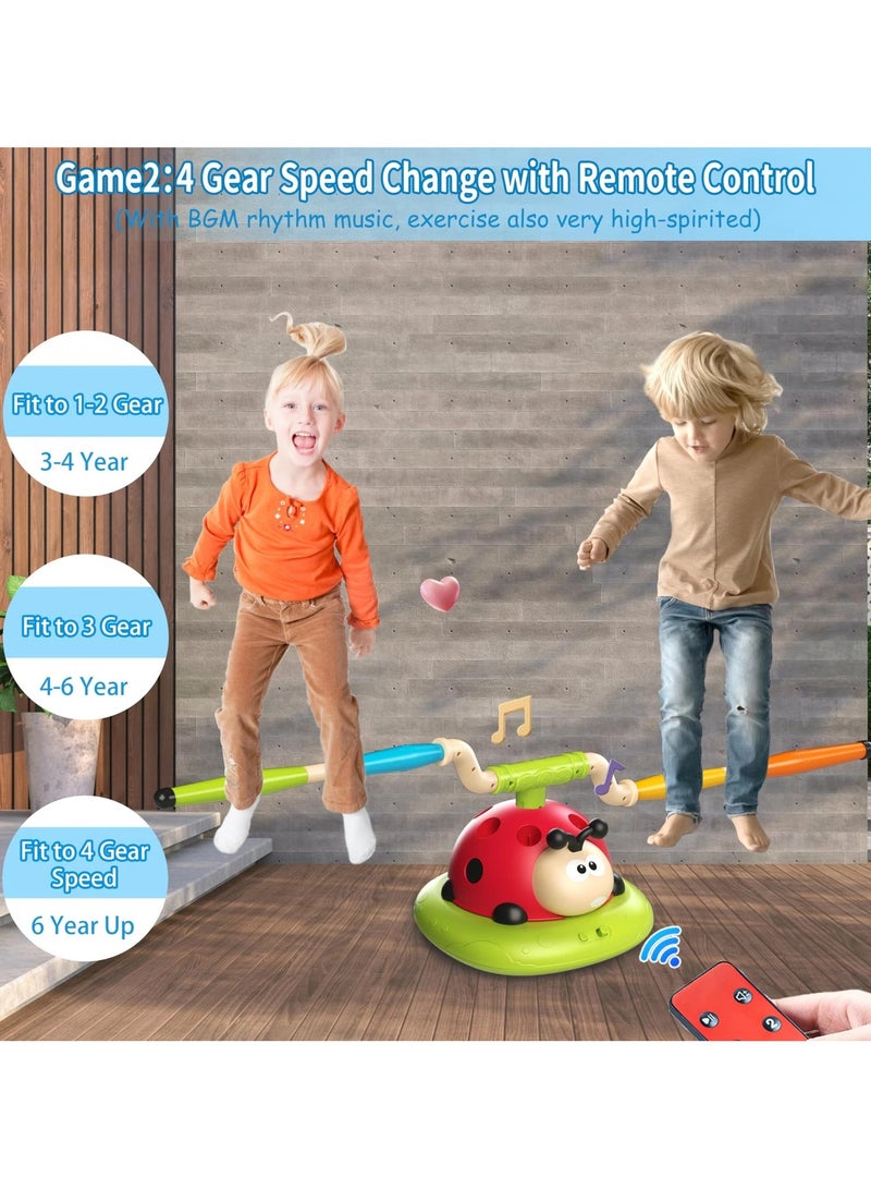 unikbebe 3-in-1 Musical Jump, Ring Toss Game & Stomp Rocket Launcher, Fun Sports Toy for Kids Boys & Girls 3-5, Remote Control Outdoor Toy, Indoor & Outdoor Play for Ages 4-8  - Image 5