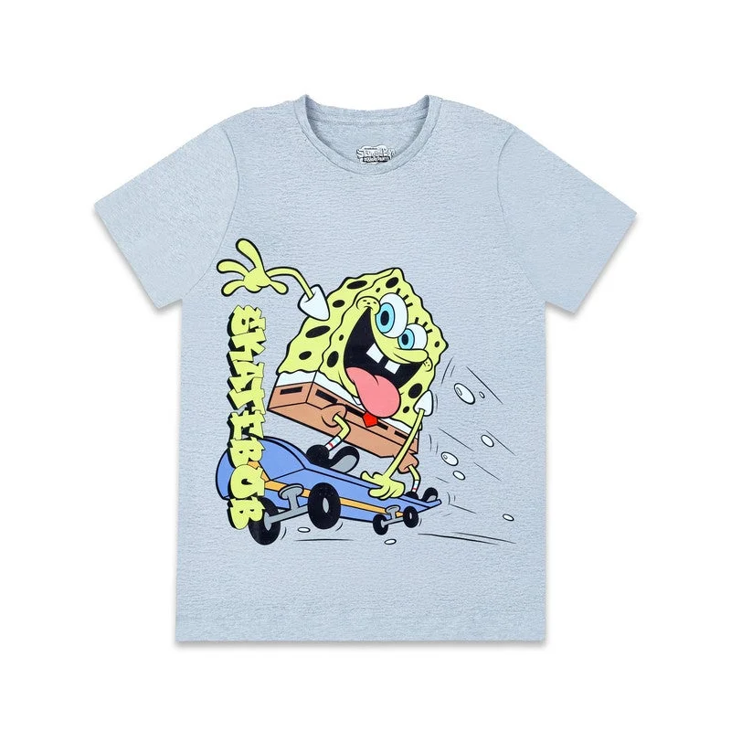 نكلوديون تيشيرت أطفال بأكمام قصيرة نيكلوديون سكيت بوب للأولاد