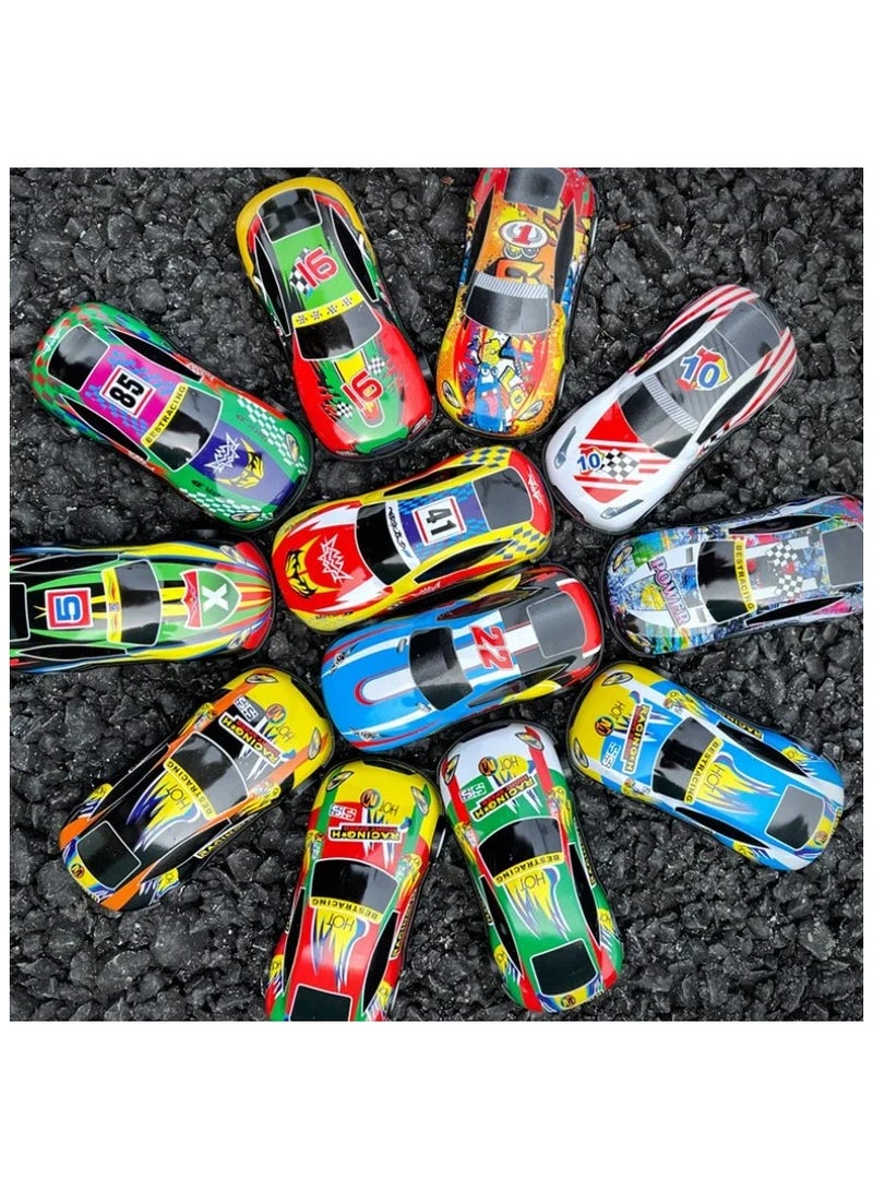 Toy Box Metal Mini Cars Friction Power Alloy Racing Cars for Toddler 12pcs  - Image 1