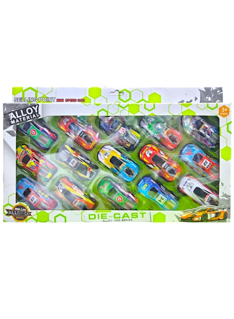 Toy Box Metal Mini Cars Friction Power Alloy Racing Cars for Toddler 12pcs  - Image 5