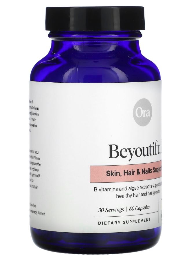 Ora Beyoutiful Skin Hair & Nails Support 60 Capsules - Image 2