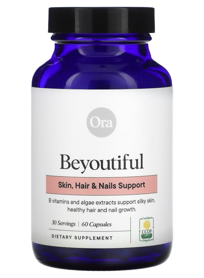 Ora Beyoutiful Skin Hair & Nails Support 60 Capsules - Image 1