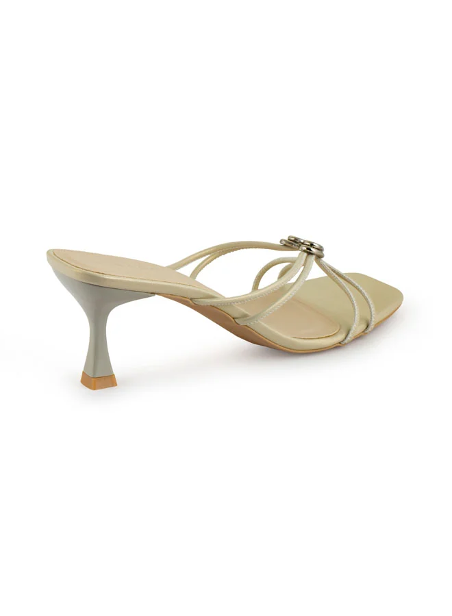 Vincci Women Multi Strap Mid Heel Sandals