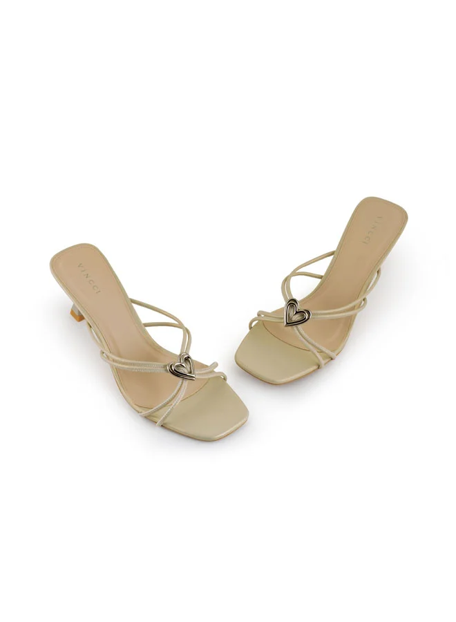 Vincci Women Multi Strap Mid Heel Sandals