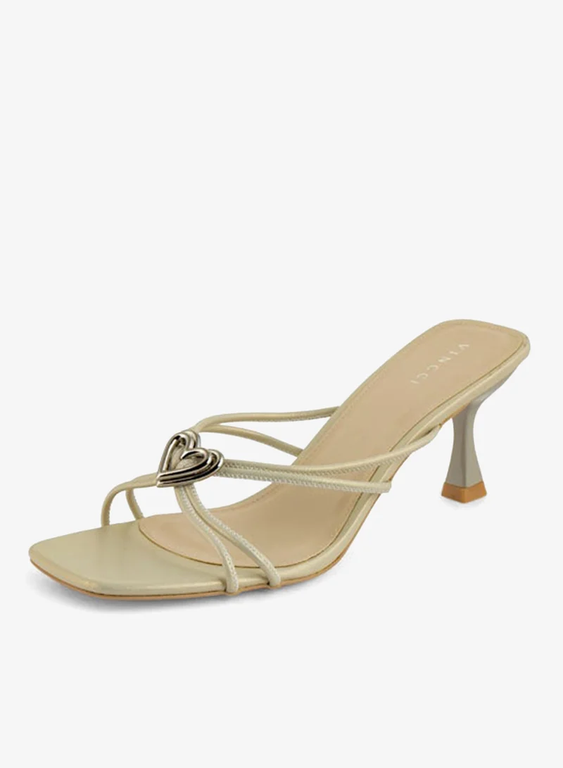 فينتشي صنادل نسائية متعددة الأحزمة كعب متوسط