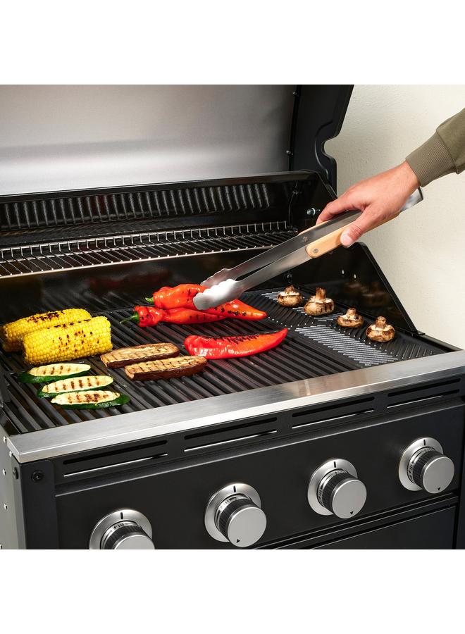 erorex 3-Piece Barbecue Tools Set, Stainless Steel/Beech - Image 4