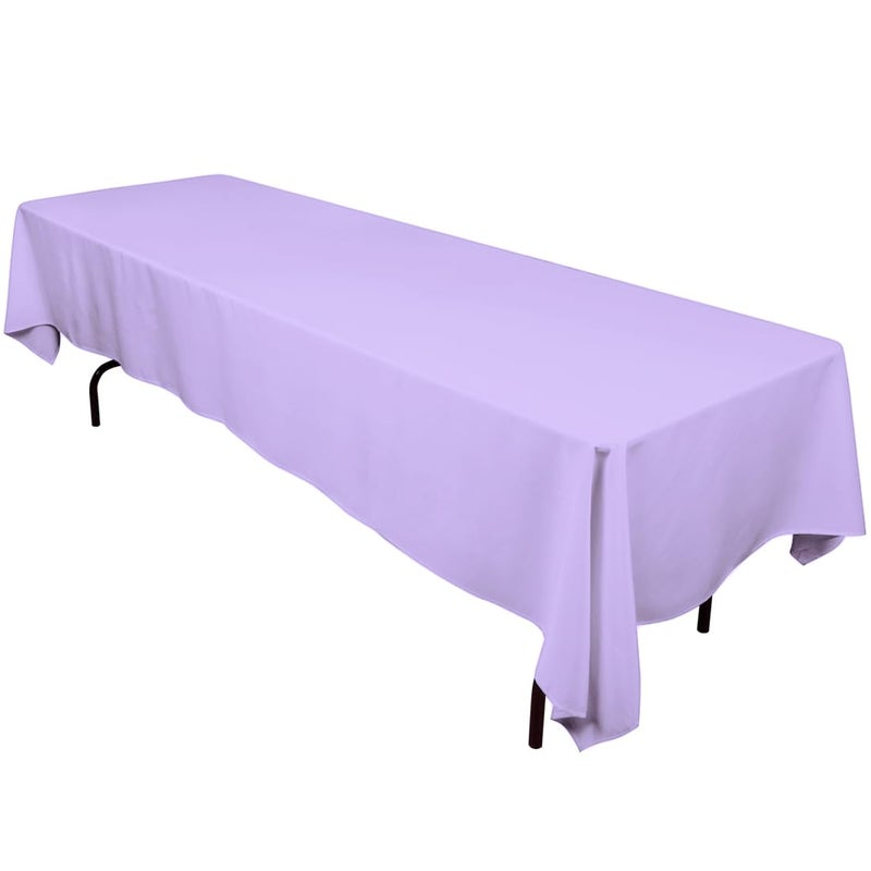 LinenTablecloth 60 x 126Inch Rectangular Polyester Tablecloth Lavender