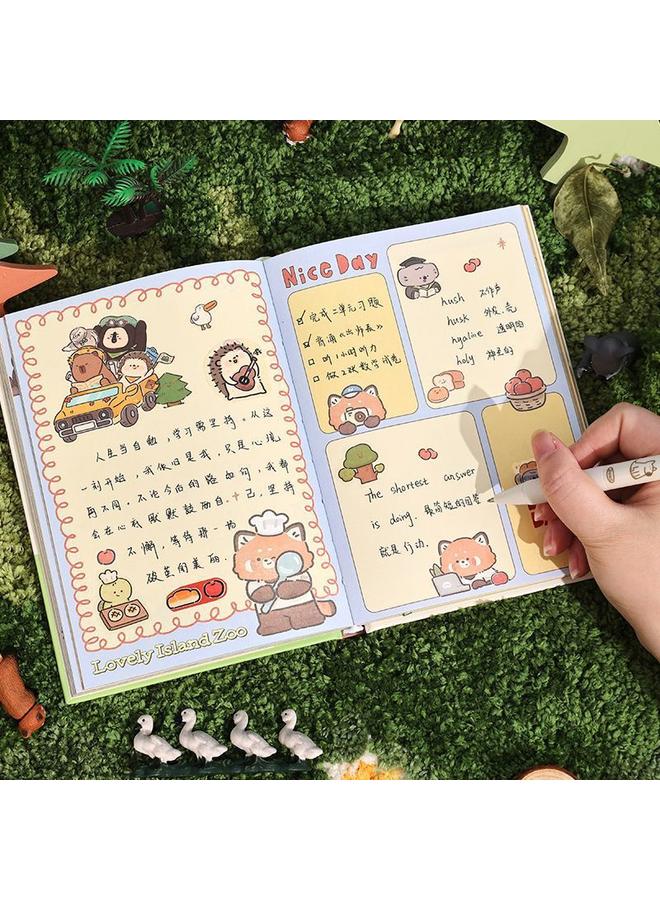 Bluejw Cartoon B6 Hand Account Hardcover Student Notes Notepad Suit High Color Value Color Page Diary Cute Hand Account - Image 5