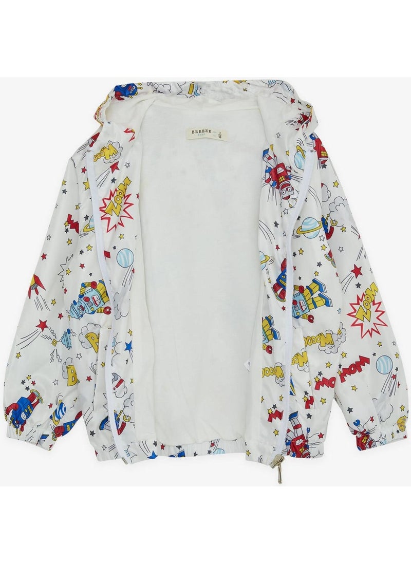 Boy's Raincoat Space Themed Patterned 1-5 Years, White - pzsku/Z2ED760F6AE4EA31F74F6Z/45/_/1726653243/57a9bd63-1fac-4194-8cca-54d5db6b1640