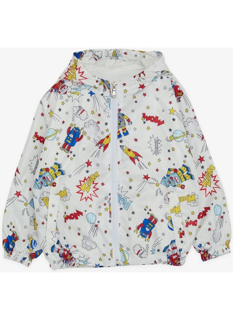 Boy's Raincoat Space Themed Patterned 1-5 Years, White - pzsku/Z2ED760F6AE4EA31F74F6Z/45/_/1726653332/20720c98-8479-4641-9ac0-d37d60d0cef6