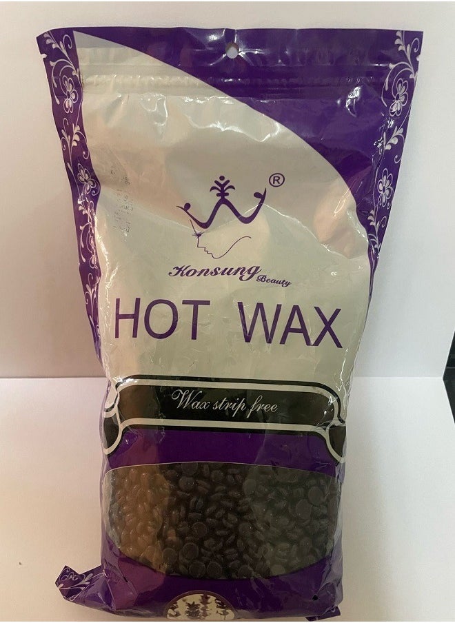 Konsung Beauty Hair Removal Hard Wax Beans Black 500 g  - Image 2