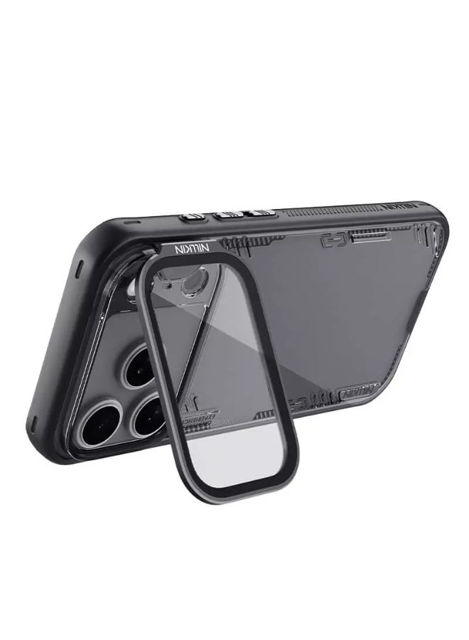 Nillkin Iceblade CamProp Case for iPhone 17 Pro (6.3", 2025) – Clear Lens Lid Kickstand, TPU+PC Shockproof Protective Cover - Image 4